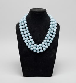 Three-Strand  Aquamarine Necklace