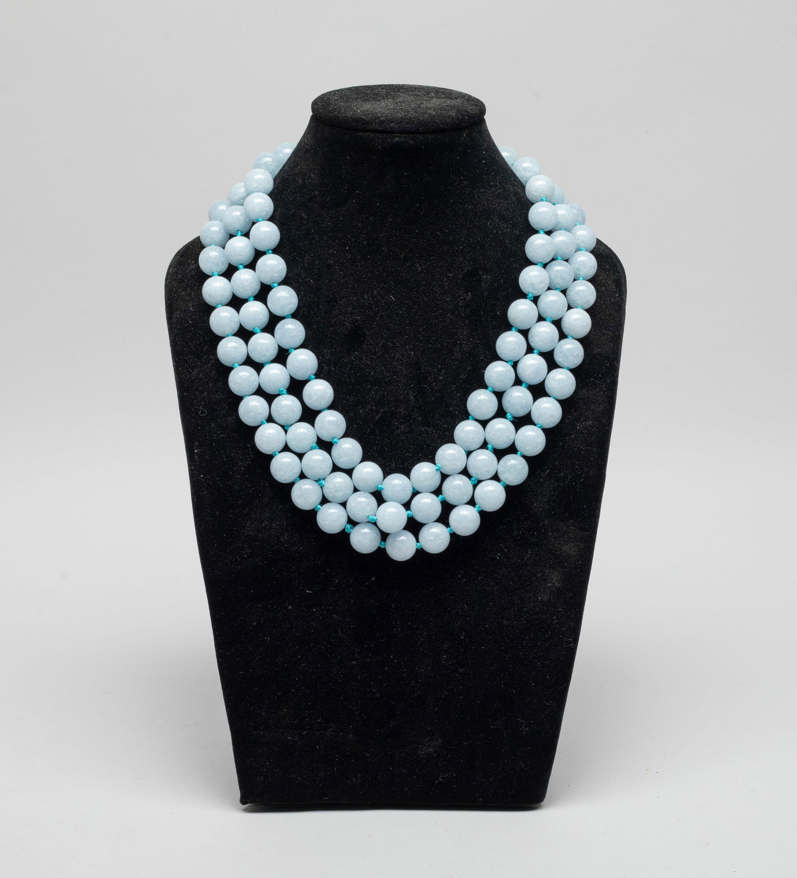 Three-Strand  Aquamarine Necklace (1 of 8)