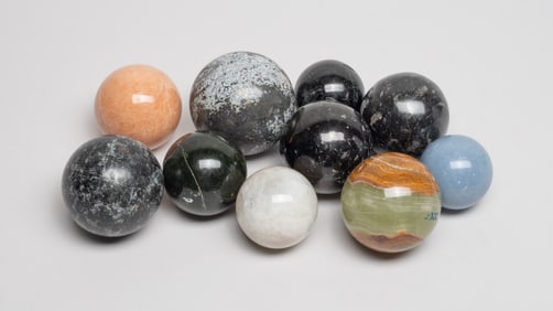 Vintage Italy Gemstone Balls