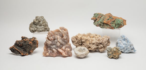 Estate Large Set Gemstone Sculptures