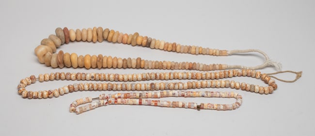 Mid, West Asian Cameo Agate Beads