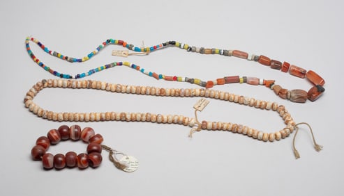 Estate Large Set Chinese, Nepal Agate, Glass Beads