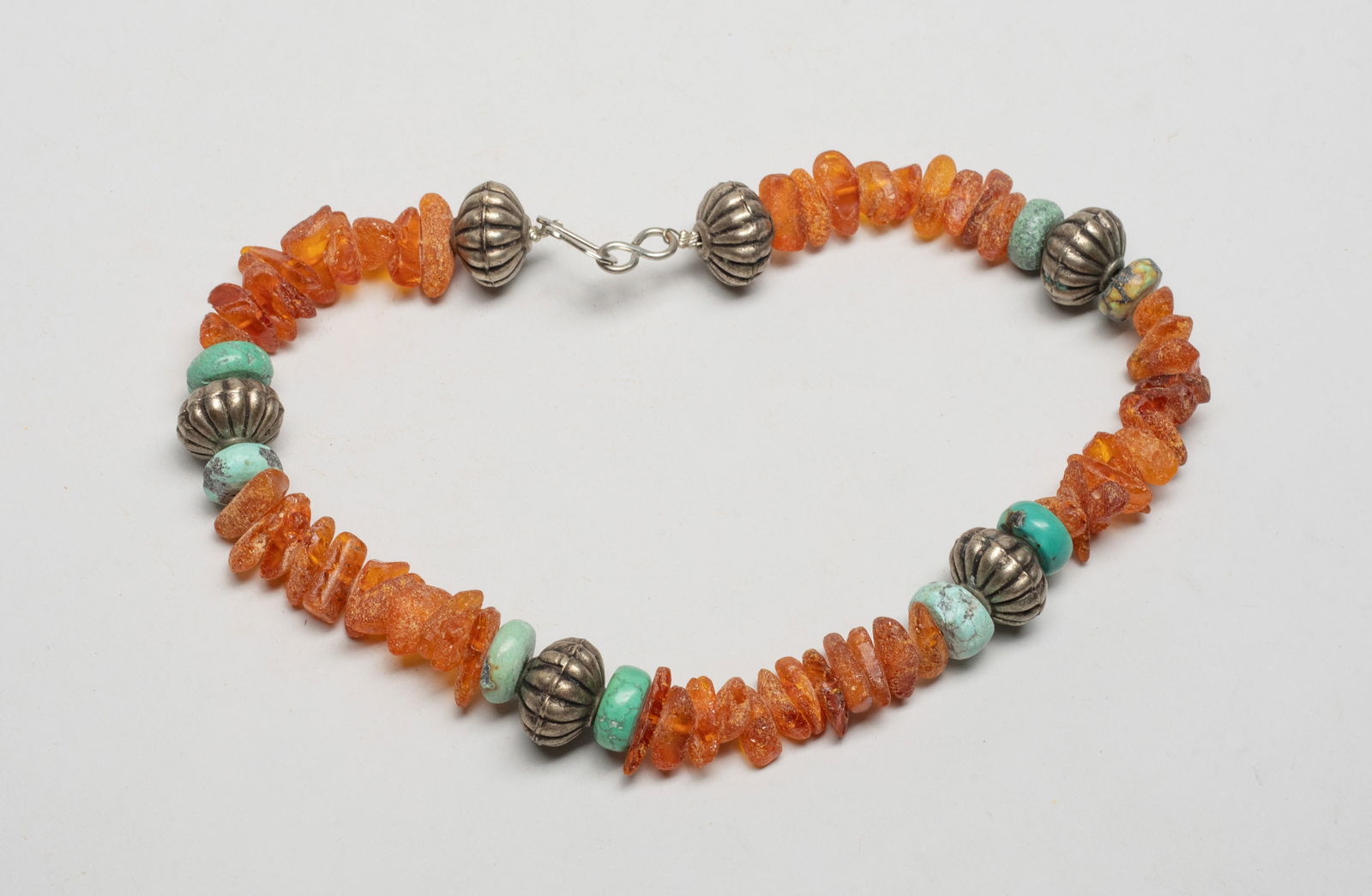 Estate West Asian Amber & Stone Necklace (1 of 10)