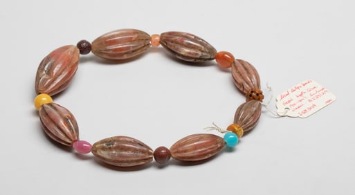 Estate Large Bead Chinese/ Nepal Agate Glass Beads