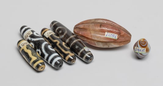 Estate Large Set Chinese Dzi Beads Collection