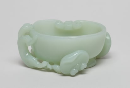 Estate Chinese White Jade Brush Washer