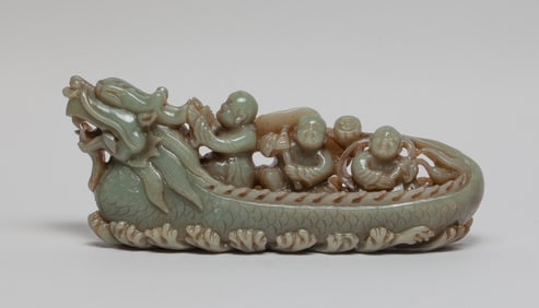 Large Chinese Jade Carved Table Sculpture