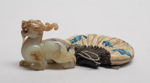 Chinese Russet Jade Beast, Silk Purse