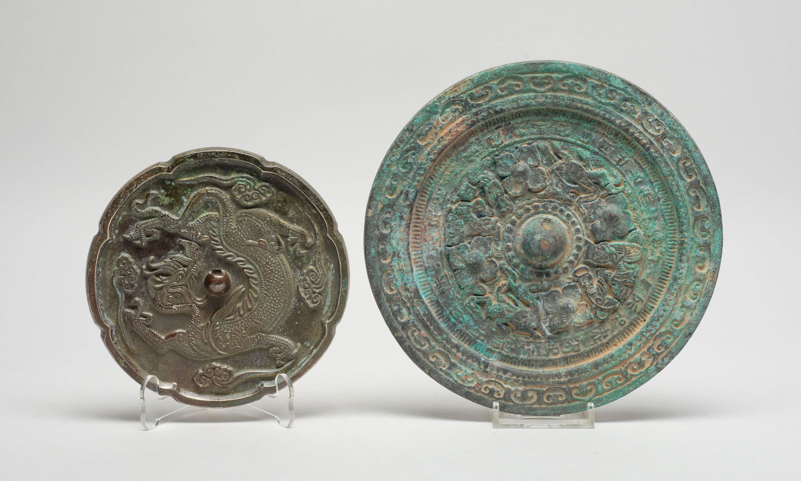 Two Chinese Bronze Mirror Sculpture (1 of 14)