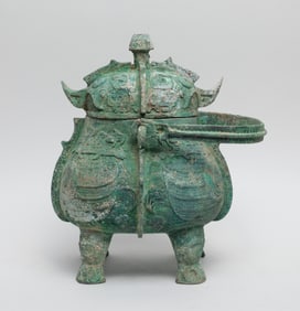 Chinese Bronze Covered Bird Pot