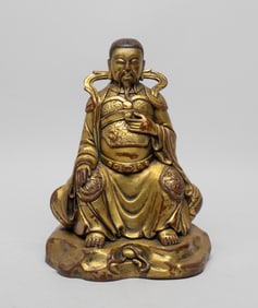 Large Chinese Gilt Bronze Buddha