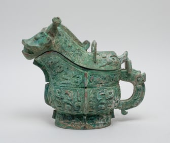 Chinese Bronze Covered Pot