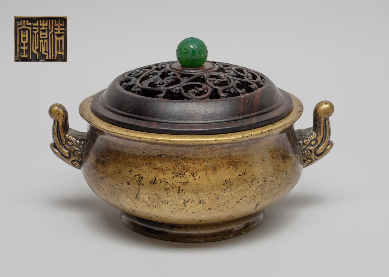 Chinese Bronze Censer w/ Cover (1 of 11)