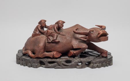 Large Chinese Wood Table Sculpture