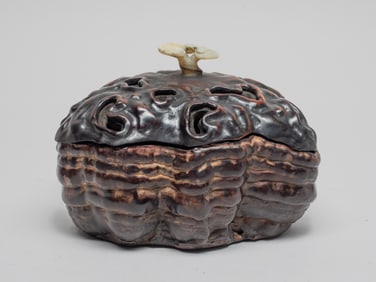 Estate Chinese Lingchi Box w/ Wood Cover