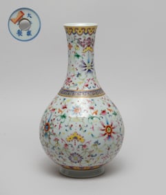 Chinese Export Porcelain Lamp Vase