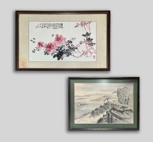 Two Chinese Watercolor Paintings