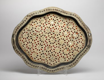 Vintage Large Tray Inlaid MOP
