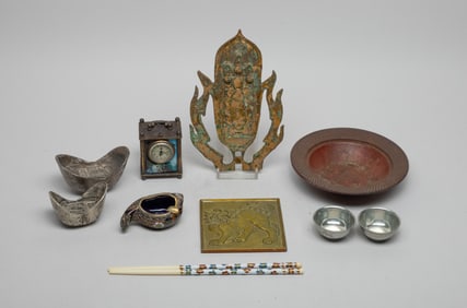 Estate Set Chinese/ Asian Metal, Bronze Decors