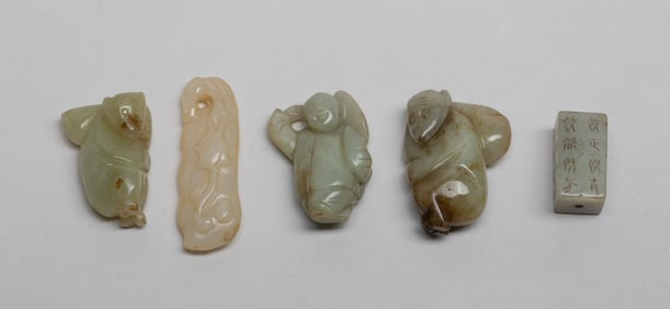 Estate Set Chinese Jade Pendants