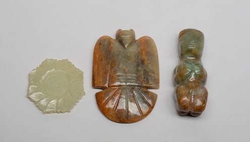 Three Chinese Jade Carved Toggles