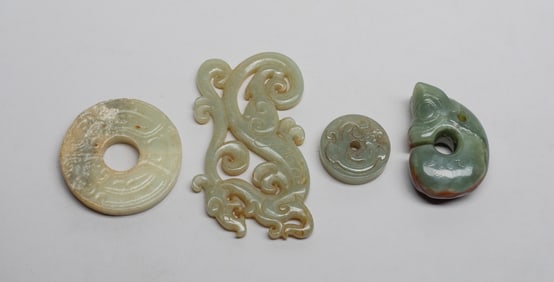 Set Chinese Jade/ Stone Carved Pendants