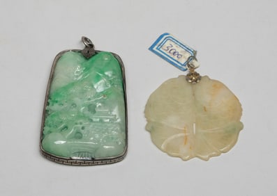 Two Chinese Jade Like Pendants