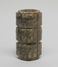Chinese Jade Carved Sculpture of Cong