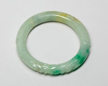 Estate Chinese Jade Like Dragon Bangle