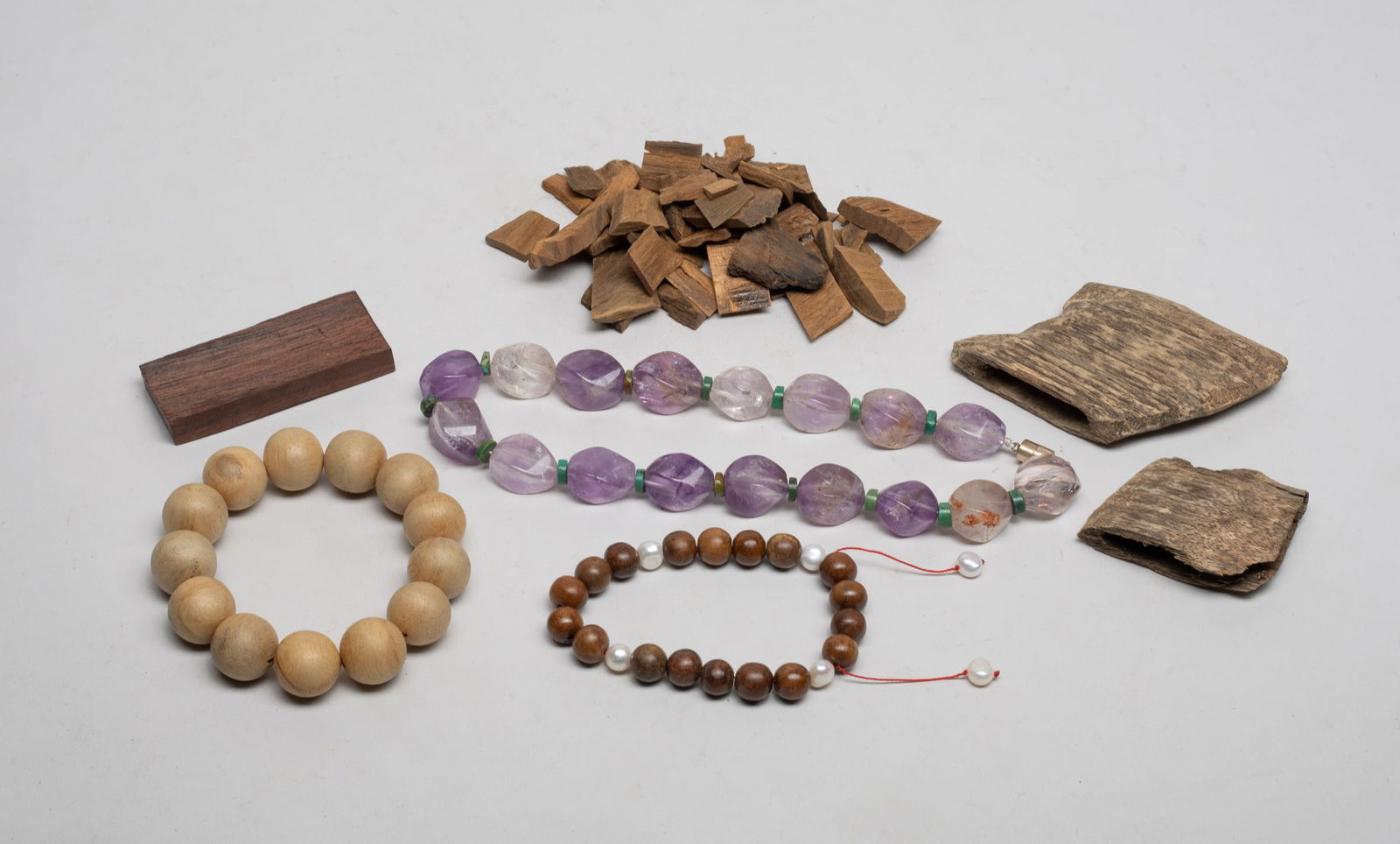 Agarwood, Rosewood, Gemstone Pieces (1 of 14)