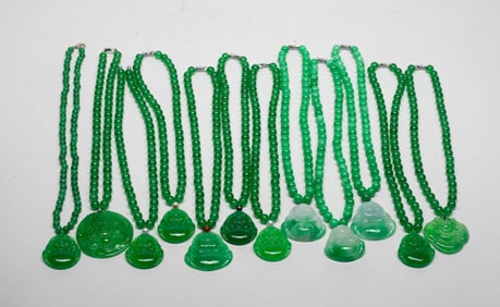 Estate Large Set Chinese Colored Stone Jewelry