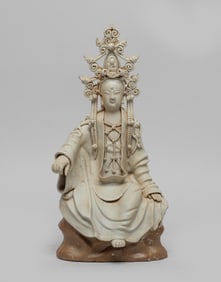 Estate Chinese Pottery Sculpture of Buddha