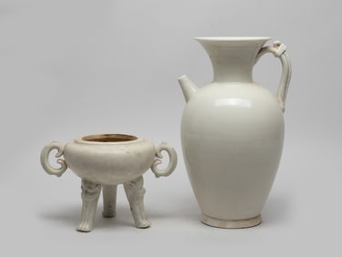 Two Chinese Ding Type Porcelains