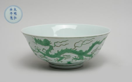 Chinese Export Porcelain Dragon Bowl