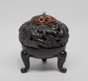 Collectible Chinese Wood Carved Censer