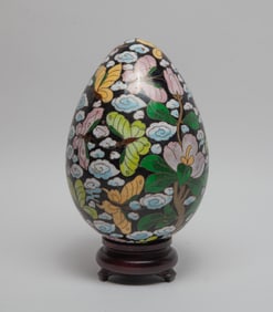 Vintage Chinese Cloisonne Large Egg
