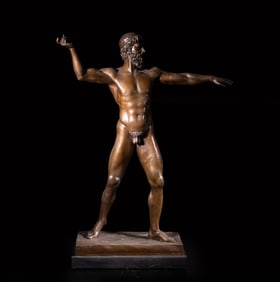 Collectible Tall Bronze Sculpture of Man