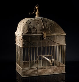 Antique Victorian Brass Bird Cage