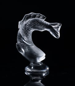 Lalique Crystal Glass Sculpture of Fish