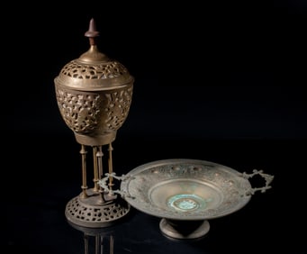 Two Old Continental Brass Pieces