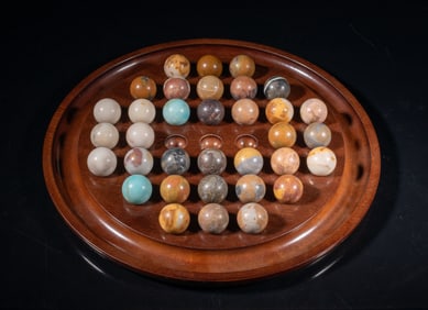 Rare Large Set Gemstone Solitaire Board