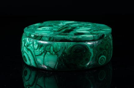 Rare Malachite Jewelry Box