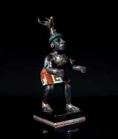 Rare Sterling, Gemstone American Indian Sculpture