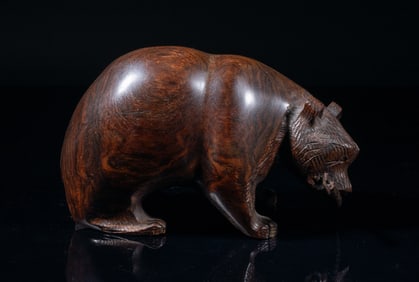Vintage Iron Wood Table Sculpture