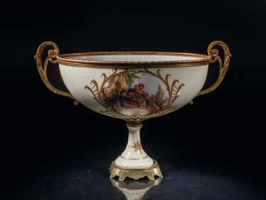 Vintage Porcelain, Gilt Centerpiece