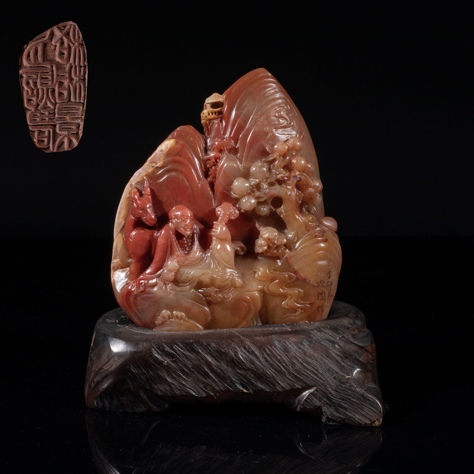 Estate Chinese Shoushan Stone Sculpture (1 of 12)