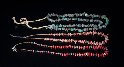 Estate Set Zuni Fetish Necklaces