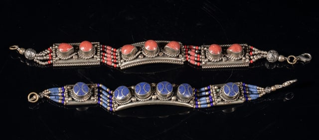 Two Chinese/ Tibetan Gemstone Bracelets