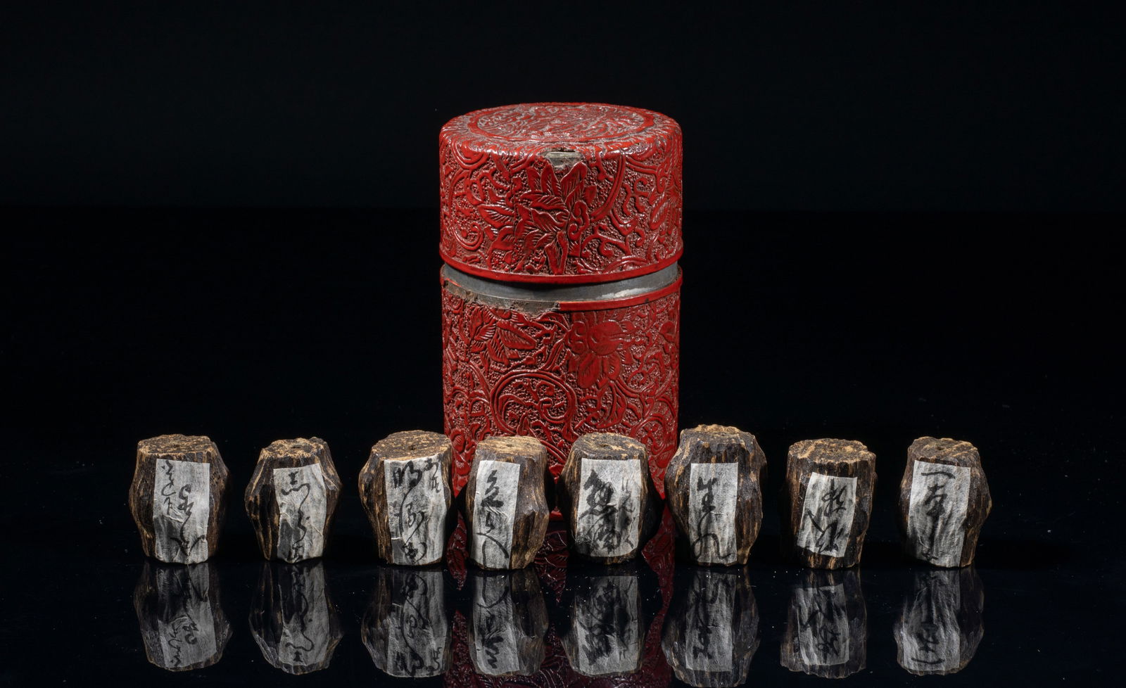 Box of Chinese Agarwood Toggles (1 of 16)