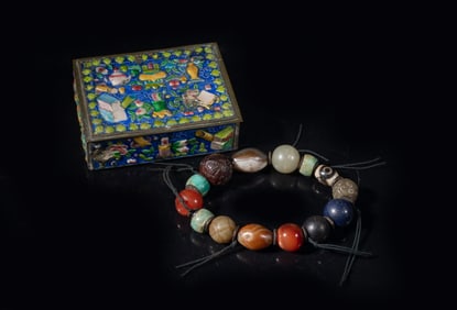 Chinese Jade, Agate & Dzi Beads & Payer Beads